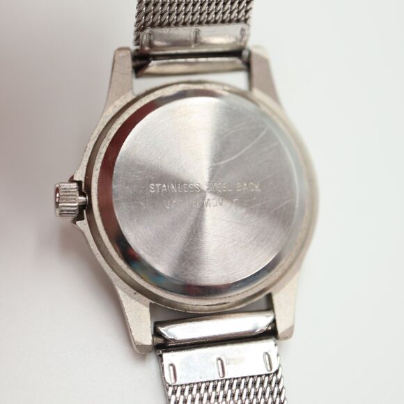 Shannons Womens Silver Tone Watch 25mm White Dial Metal Mesh Strap w New Battery - Picture 16 of 16